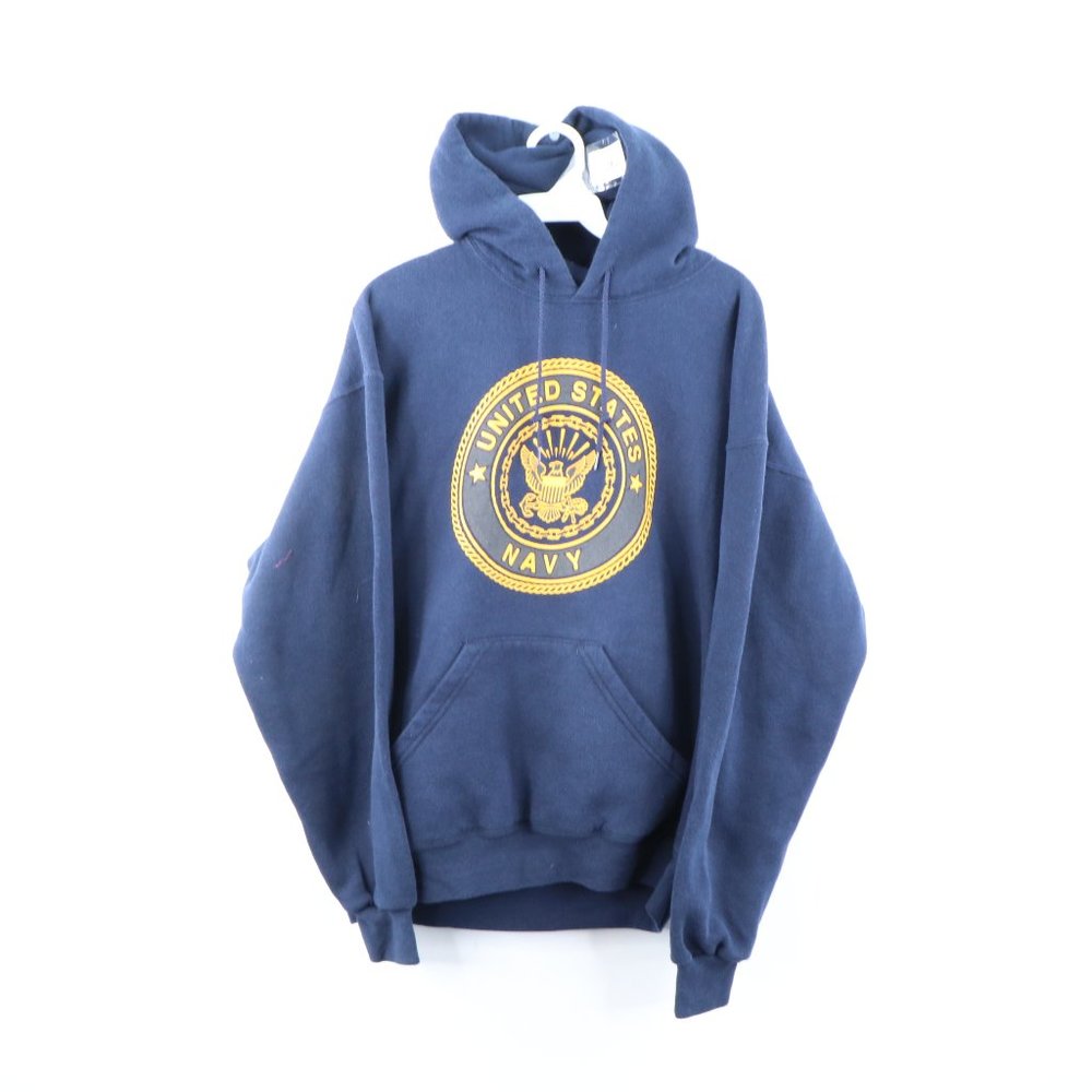 Vintage Soffe United States Navy Faded Hoodie Blue